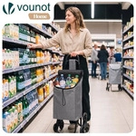 VOUNOT&reg; Einkaufstrolley Treppensteiger, Hackenporsche Einkaufswagen mit 3...