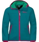 Jack Wolfskin Fourwinds Softshell-Kinderjacke, blau, mit Kapuze 176 - Blau - 170
