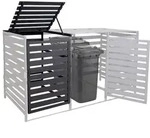 XL 1er-/2er-M&uuml;lltonnenverkleidung Erweiterung MCW-H62, M&uuml;lltonnenbox, 114x67x97cm