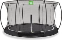 EXIT Black Edition Trampolin &oslash;427cm, Bodentrampolin, Rund, f&uuml;r Kinder, Schwarz