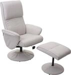 Relaxsessel Stockholm, Fernsehsessel Relaxliege TV-Sessel mit Hocker Stoff/Textil,