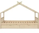 Hausbett Vitalispa Design Naturholz 90x200 cm mit 2 Schubladen, Model 37051 -...
