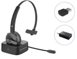 Conceptronic POLONA Kabelloses Bluetooth-Headset mit Ladedoc & Bluetooth USB audio
