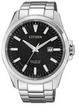 Citizen BM7470-84E Eco Drive Uhr Herrenuhr Titan Datum silber - Schwarz