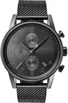 BOSS Chronograph Quarz Uhr Herren Graues Edelstahl Mesh Gliederarmband 1513674