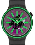 Damenuhr Swatch SO27B113 (&Oslash; 47 mm) - Violett/Schwarz/Gr&uuml;n