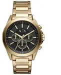 Armani Exchange AX2611 Herren-Armbanduhr, Edelstahl-Geh&auml;use, Metall-Armband - Gold