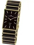 Jacques Lemans Armbanduhr York 1-1593.1G Edelstahl IP Gold Keramik schwarz - Gold