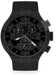 Swatch Herren Armbanduhr SB02B400 Quarz &Oslash; 47 mm Schwarz Wasserdicht - Schwarz