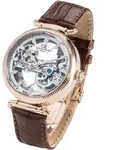 Carl von Zeyten CVZ0031RWH Elzach Automatik wei&szlig; ros&eacute;gold braun Leder Herren...