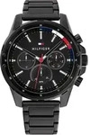 Tommy Hilfiger - Armbanduhr - Herren - Chronograph - 1791935 - Schwarz/Rot/Blau