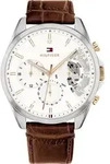 Tommy Hilfiger Baker 1710450 Herrenuhr - Braun/Silber/Wei&szlig;