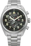 Citizen AT2480-81E Eco Drive Uhr Herrenuhr Titan Chrono Datum grau - Silber