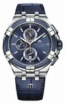 Maurice Lacroix AIKON Chronograph 44 mm Blau Leder AI1018-SS001-432-4 - Bunt