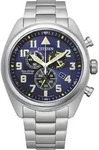 Citizen AT2480-81L Eco Drive Uhr Herrenuhr Titan Chrono Datum grau - Blau
