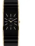 Jacques Lemans Armbanduhr Dublin 1-1939E Edelstahl IP Gold Keramik schwarz - Gold