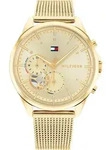 Tommy Hilfiger 1782417 Damen-Armbanduhr, Gold-Geh&auml;use, Metall-Armband - Gold