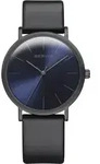 Bering Damen Armbanduhr Classic 36 mm Armband Kalbsleder 13436-427 - Dunkelblau/Grau