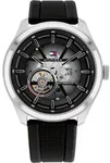 Tommy Hilfiger Oliver 1791886 Herren Automatikuhr - Silber/Schwarz