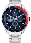 Tommy Hilfiger Owen 1791968 Herrenchronograph - Silber/Rot/Dunkelblau