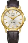 Citizen AW0102-13A Eco Drive Uhr Herrenuhr Lederarmband Datum Braun - Braun