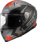 LS2 FF811 VECTOR II SPLITTER Integralhelm L in rot/grau - Rot/Grau