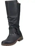 Rieker Schaftst.Abs.b.25mm,Schaft.&uuml;.30cm in schwarz, Gr. 36 - Schwarz - 36