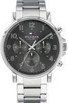 Tommy Hilfiger Daniel Armbanduhr silber schwarz Edelstahl - Silber
