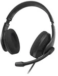 Hama PC-Office-Headset HS-USB300 V2, Stereo, Schwarz - Schwarz