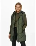JDY Damen Winter Steppweste SKYLAR Lange &Auml;rmellose Puffer Winter Jacke | M - Gr&uuml;n