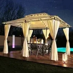 LED - Pavillon 3x4m Minzo Garten Pavillion Solar Pavilion Gartenzelt Designer...
