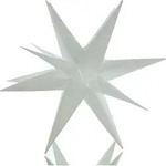 Lumineo LED Weihnachtsstern Wei&szlig; &Oslash; 30 cm warmwei&szlig; - Kunststoff - Wei&szlig;