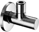 Schell Varia Design-Eckventil 1/2" mit Rosette, Chrom, 1 Stk. - Wei&szlig;
