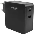 ANSMANN 2-Port USB Charger 60W - USB C mit Quick Charge 3.0 & Power Delivery -