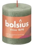 Bolsius rustikale Stumpenkerze, olivgr&uuml;n, 80 &times; 68 mm - Gr&uuml;n