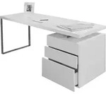 SalesFever Schreibtisch inkl. Container 180 x 85 cm| Hochglanz lackiert | MDF-Holz 