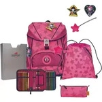 DerDieDas ErgoFlex Light Superflash Neon Star Schulranzenset 5-teilig - Rosa