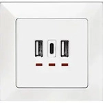 LogiLink PA0254, 2 x USB A + 1 x USB C, Wei&szlig;, 230 V, 50 Hz, 5 V, 3 A - Wei&szlig;