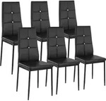 tectake&reg; Set Esszimmerstuhl Julien gepolstert mit Kunstlederbezug 40 x 42 x 97 cm -