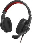 Hama PC-Office-Headset HS-USB400 V2, Stereo, Schwarz - Schwarz/Rot