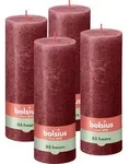 Bolsius 4er Set Kerzen, 19cm, rot