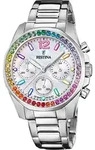 Festina Damen Uhr Casual Edelstahl Armbanduhr silber UF20606/2 - Bunt