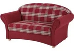 Max Winzer Sofa 2-Sitzer Corona - Flachgewebe rot - Ma&szlig;e: 151 x 81 x 83 cm -...