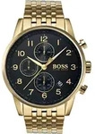 Herrenuhr Hugo Boss 1513531 + Box - Schwarz/Gold/Dunkelblau