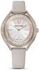 Swarovski Damen Uhr 5519450 Crystalline Aura, Lederarmband, grau, rosé...