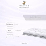 HANSKRUCHEN Diamant Daunendecke 135x200 cm Medium 100% G&auml;nsedaunen waschbar