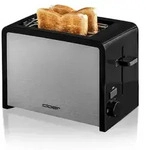 Cloer 3210 Toaster f&uuml;r 2 Toastscheiben, Toaster mit Br&ouml;tchenaufsatz,