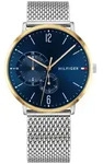 Tommy Hilfiger 1791505 Brooklyn Herren 40mm 3ATM - Silber/Blau