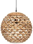 H&auml;ngeleuchte SAND mit Lampenschirm aus Hyazinth, &Oslash; 38 cm - Beige