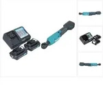 Makita WR 100 DWA Akku Ratschenschrauber 12 V 47,5 Nm 1/4" 3/8" + 2x Akku 2,0...